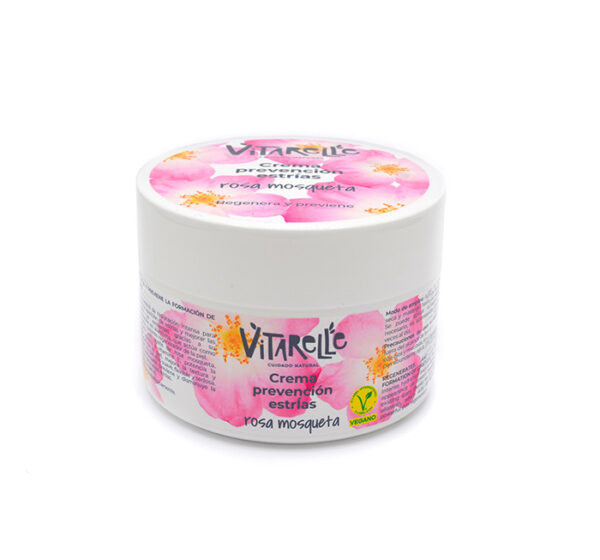 Crema corporal antiestrías rosa mosqueta